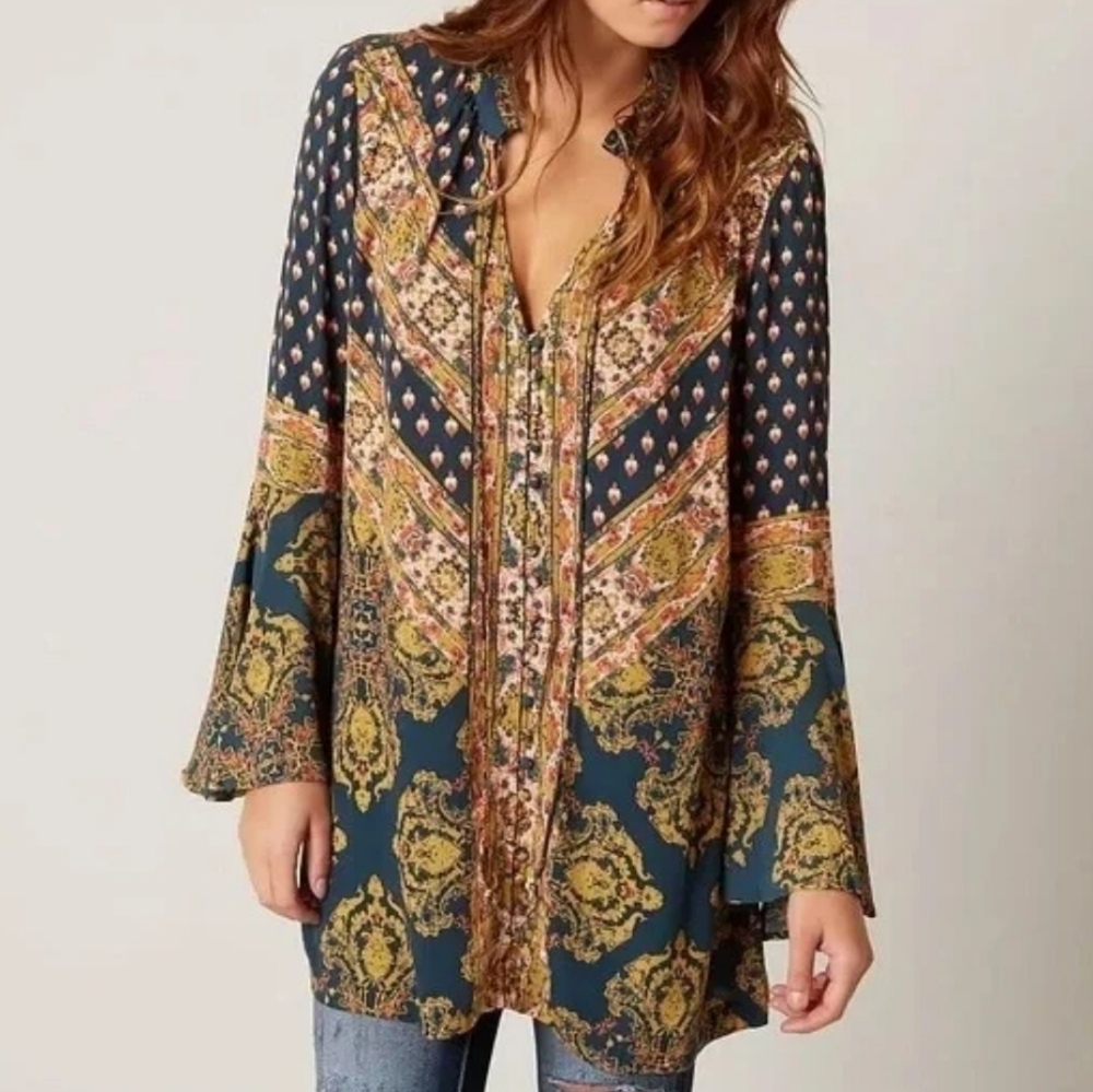 Free People Magic Mystery Tunic Flared Long Sleeve